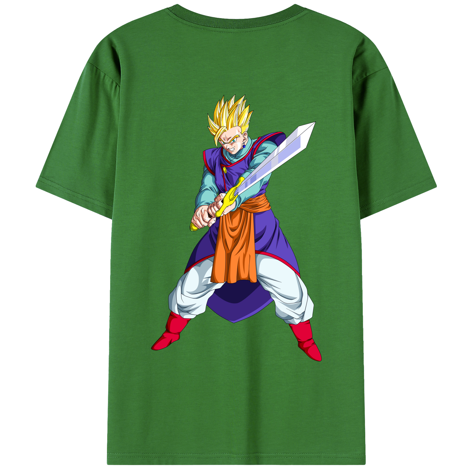 （画像用） ドラゴンボール 孫 悟飯（そんごはん）DRAGON BALL Son Gohan レディース半袖Tシャツ(バックプリント)